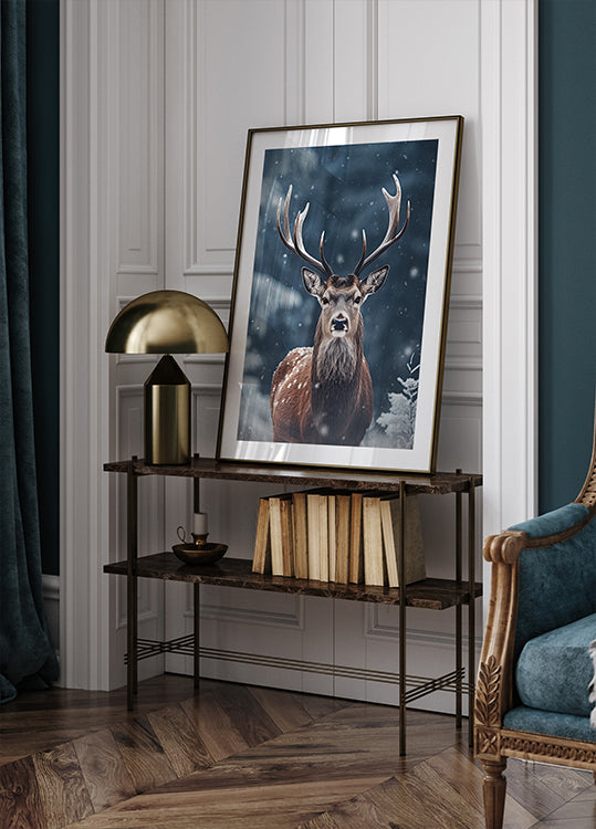 Majestic Winter Deer Posster Poster