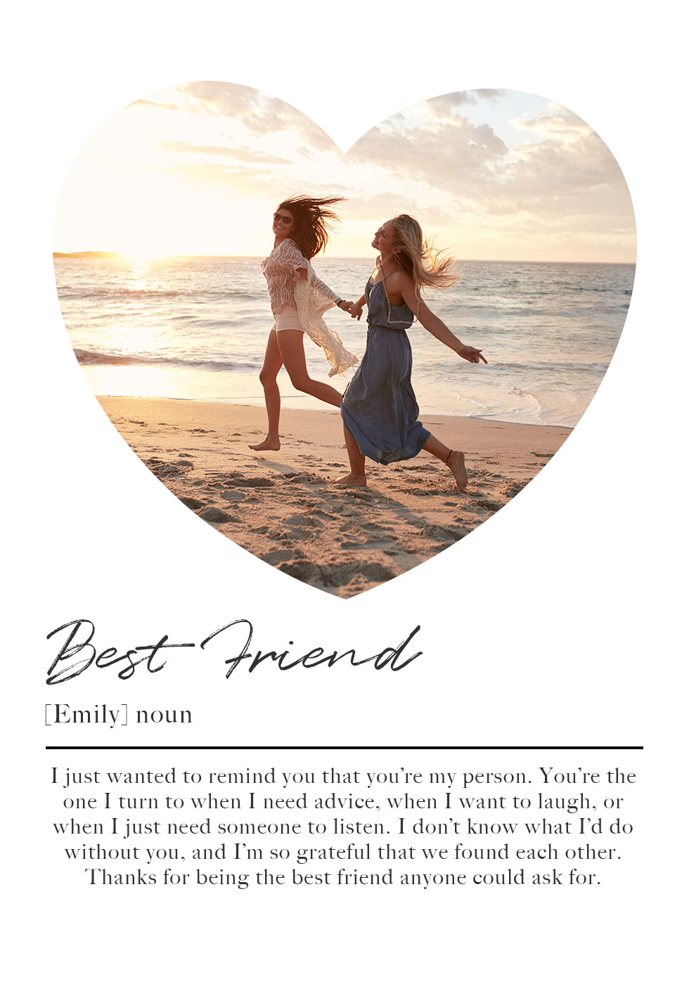 Best Friend, Personalized Photo and Message Poster