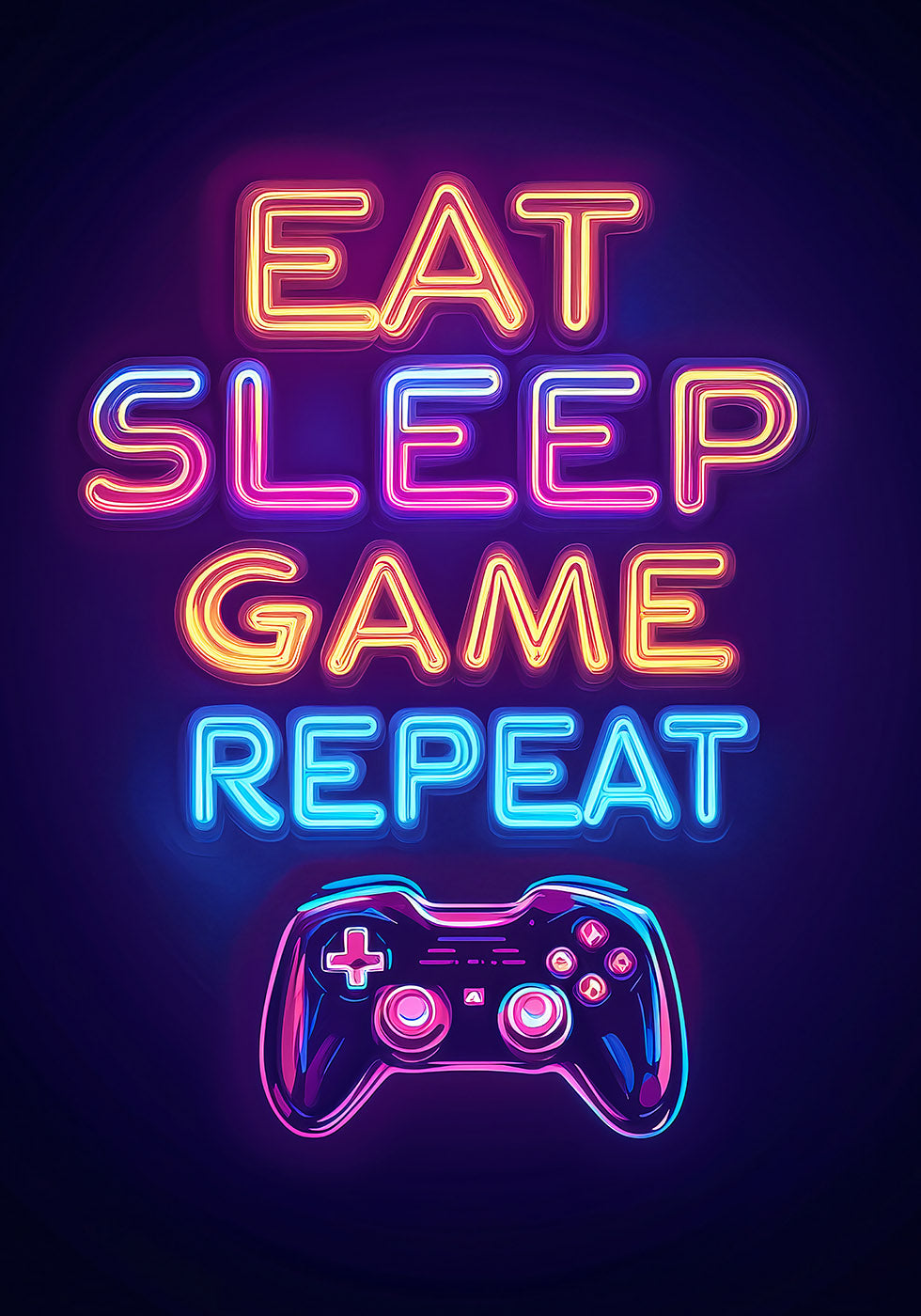 Eat Sleep Game Repeat Poster