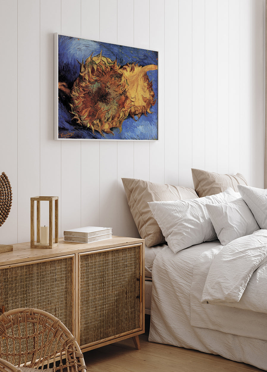 Sunflowers in Dried Beauty Poster