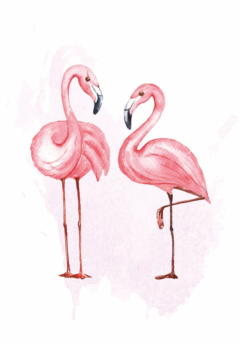 Elegant Flamingo Duet Poster