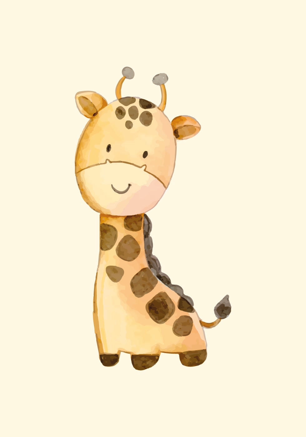 Cheerful Giraffe Poster