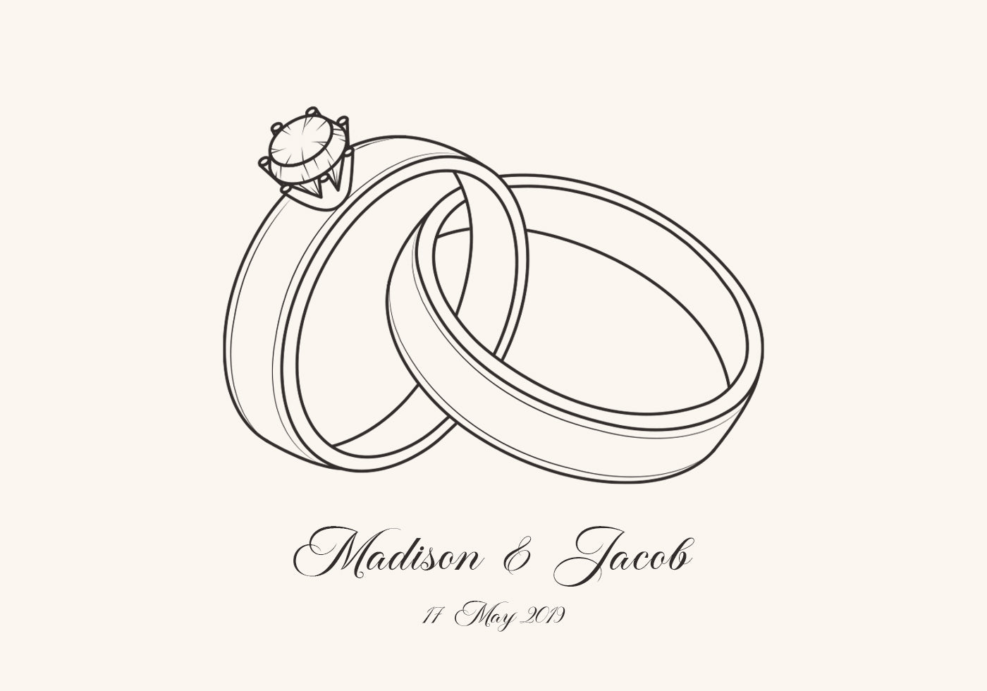 Wedding Rings Personalized Poster