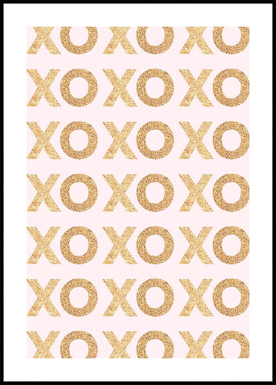 Gold Glitter Love Poster