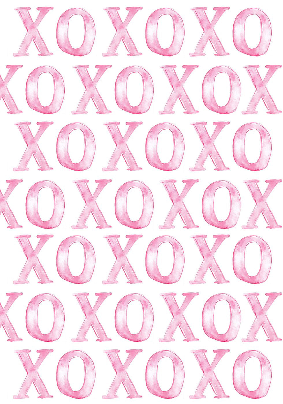 XOXO Pink Pattern Poster