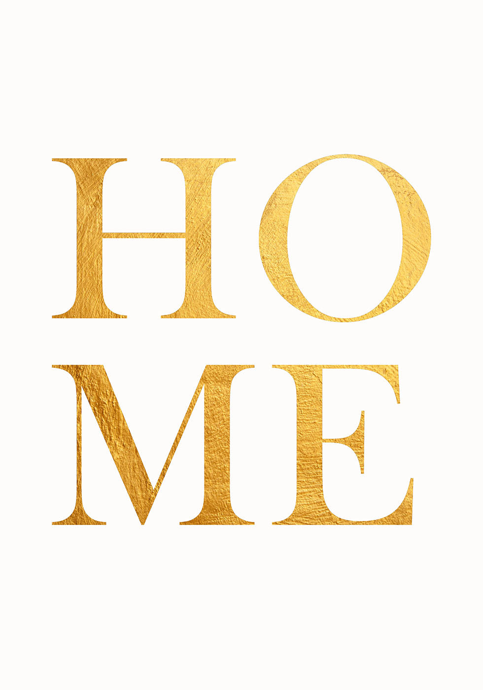 Home Gold Typography Poster