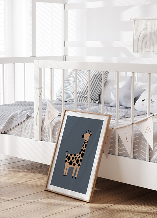 Cute Giraffe Ilustration Poster
