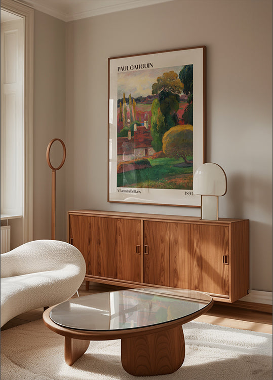 A Farm in Brittany, Paul Gauguin 1894 Poster