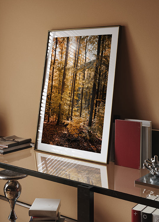 Golden Autumn Forest Poster