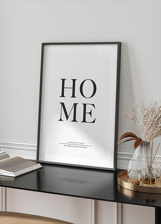 Our Home, Personalized Coordinates Poster
