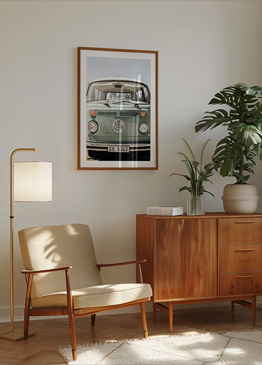 Classic Design In Soft Green Tones Cars  Poster