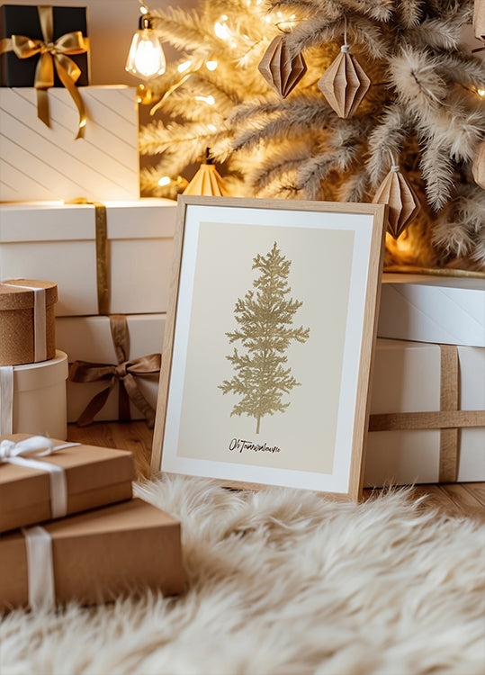 Oh Tannebaum (gold) Poster
