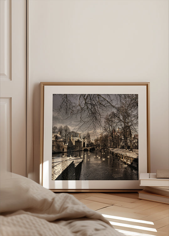 Bruges in Christmas dress Poster