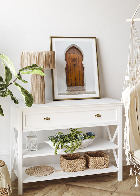 Traditional Arabic Wooden Door Poster