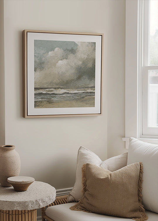 Misty Beach Poster