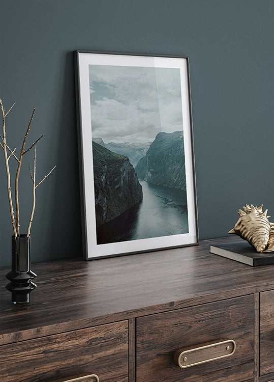 Majestic Fjord Landscape Poster