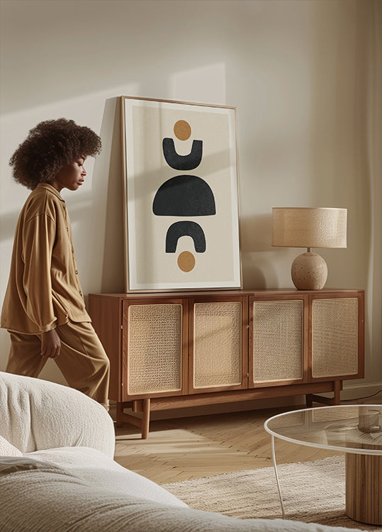 Abstract Forms Balance, Geometric Poster