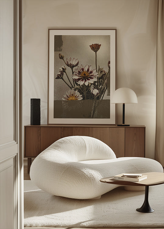 5 Vintage Flowers Poster