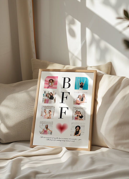 BFF Personalized Photo Collage Poster