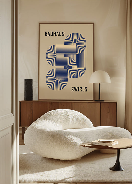 Bauhaus Swirls Poster