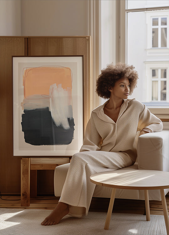 Abstract Brush Strokes 122 Poster