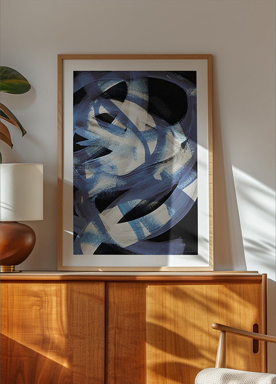 Abstract Brush Strokes 128 Poster