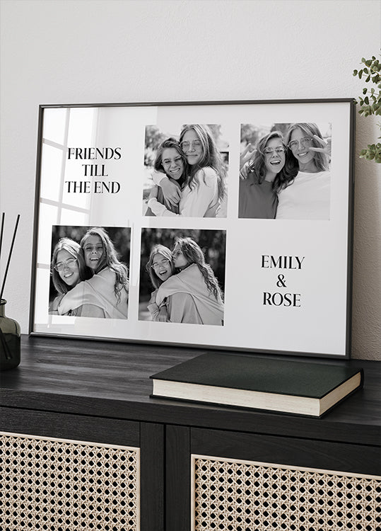 Friends Till The End Personalized Photo Collage Poster