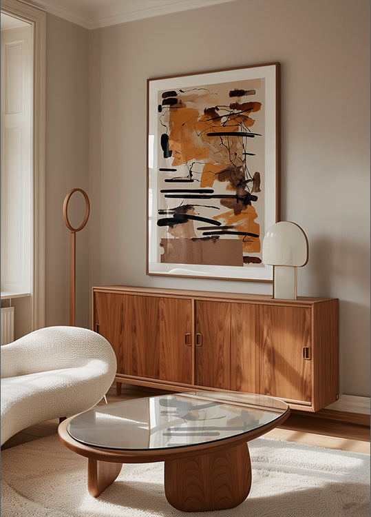 Earthy Strokes Poster