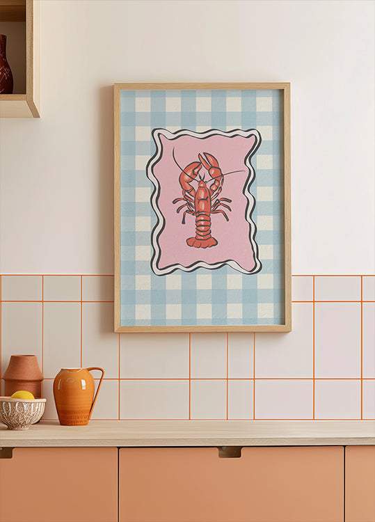 Lobster Illustration Poster