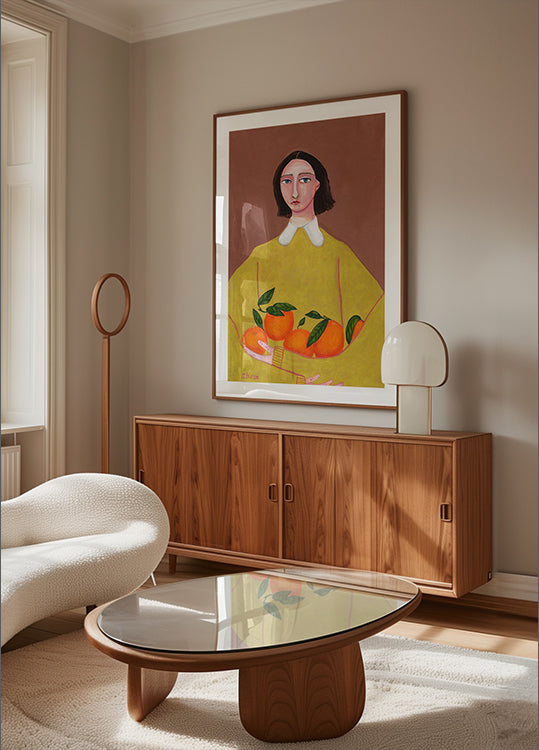 Lady with Oranges Poster