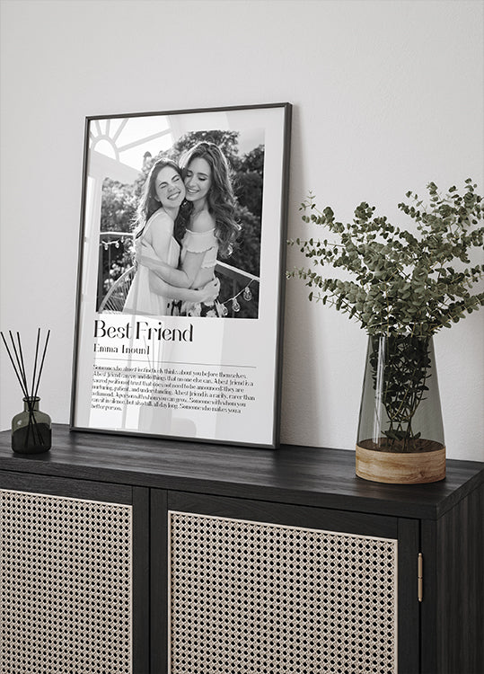 Best Friend Personalized Photo Definition Poster