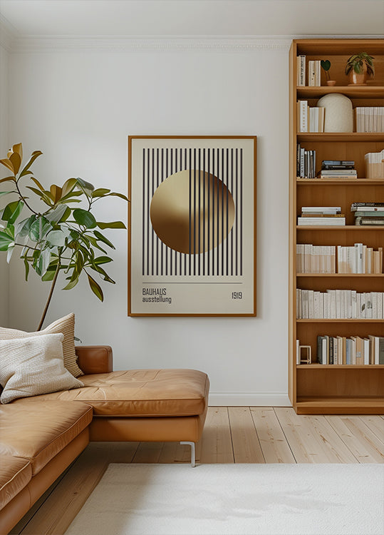 Bauhaus Golden Gradient Poster