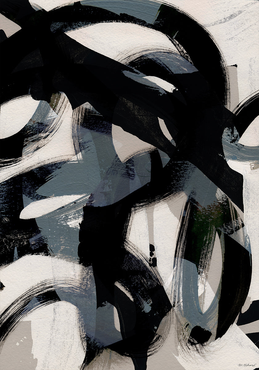 Abstract Brush Strokes 152 Poster