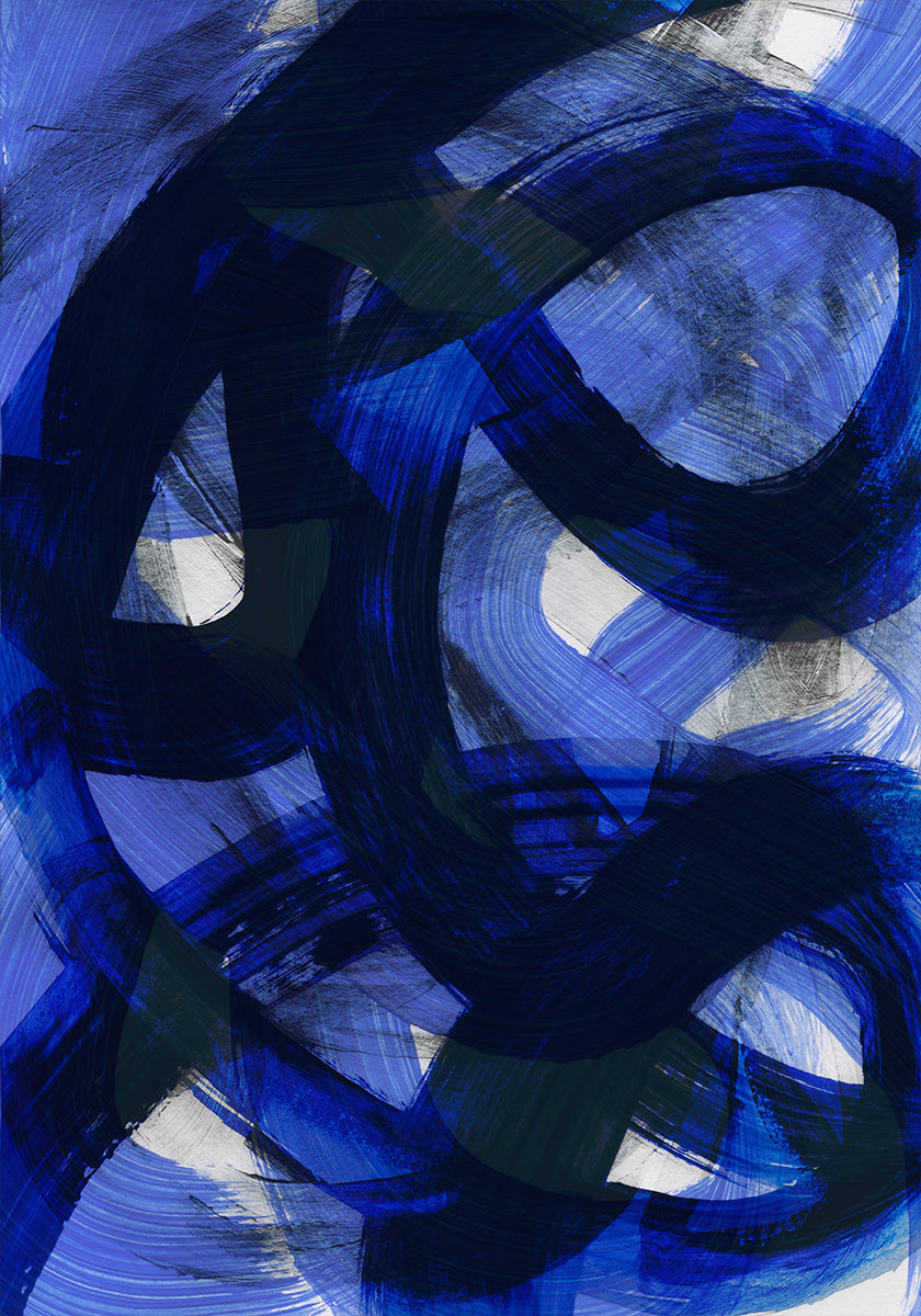 Abstract Brush Strokes 147 Poster