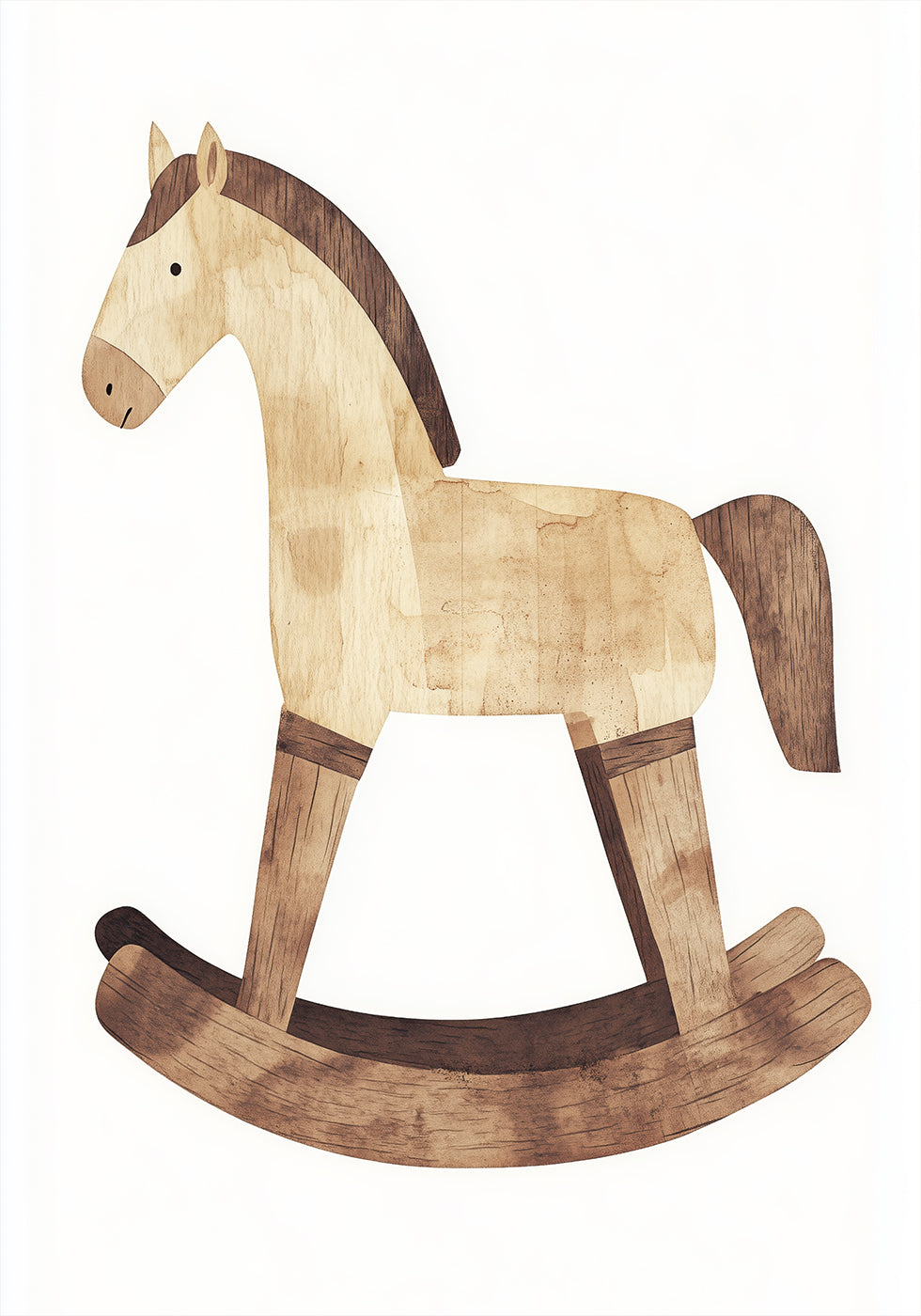 Vintage Wooden Rocking Horse Poster