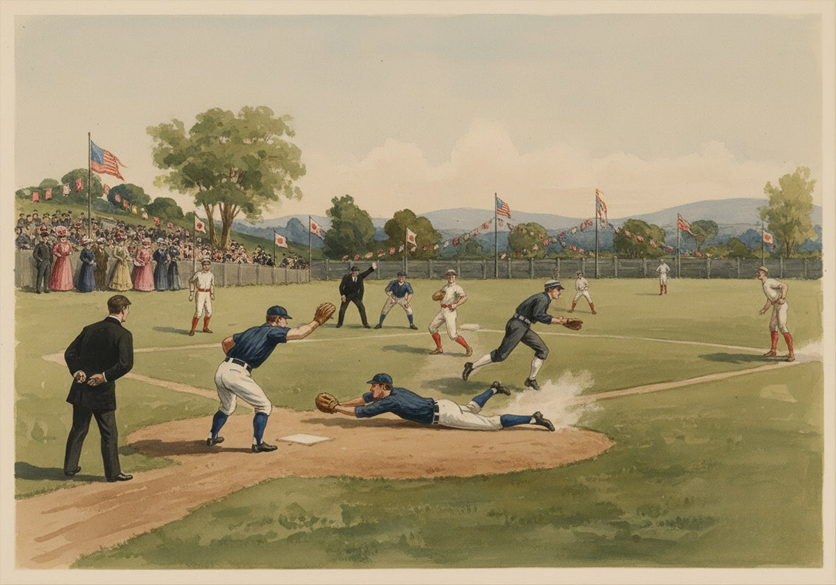 Vintage Baseball Game Poster