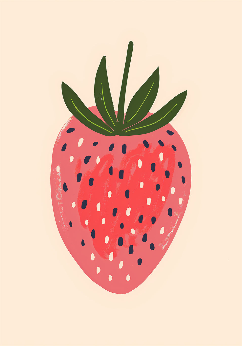 Big Happy Strawberry Plakat