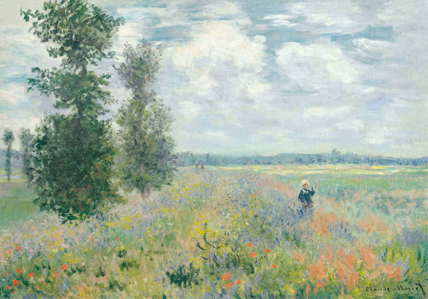 Poppy Fields 1875 by Claude Monet Poster