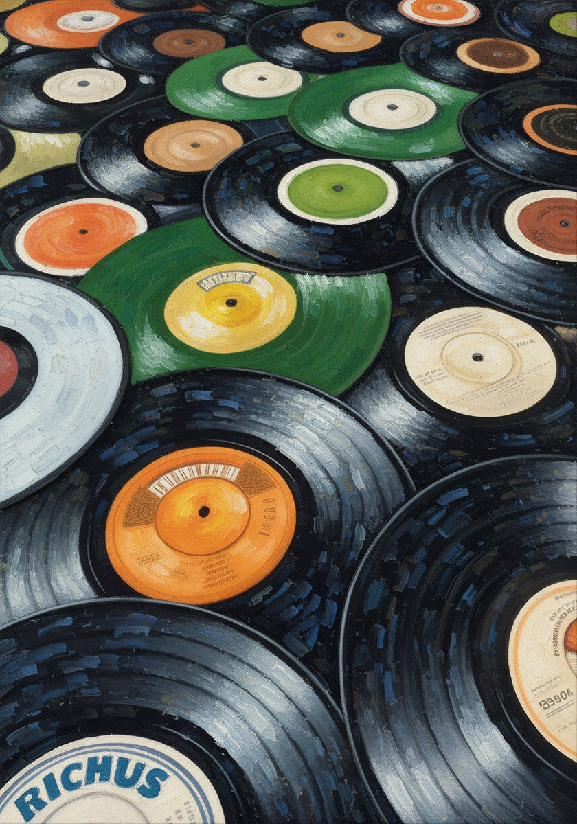 Vinyl Collection Pattern Poster