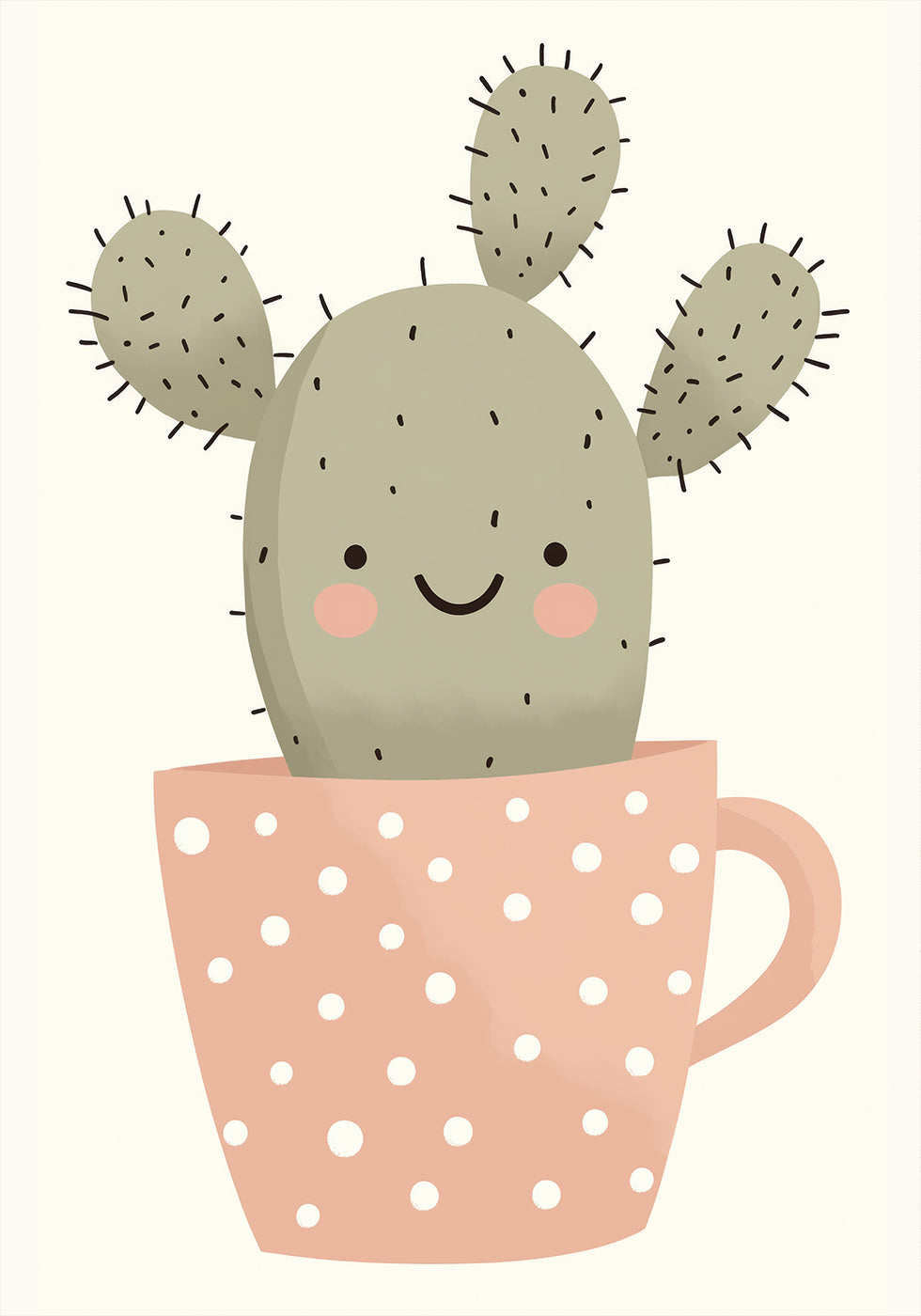 Smiling Cactus Poster