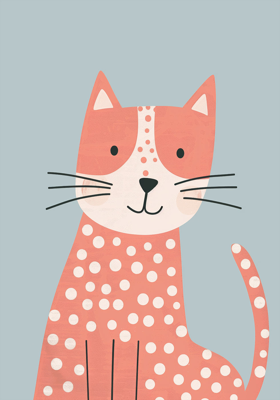 Polka Dot Cat Poster