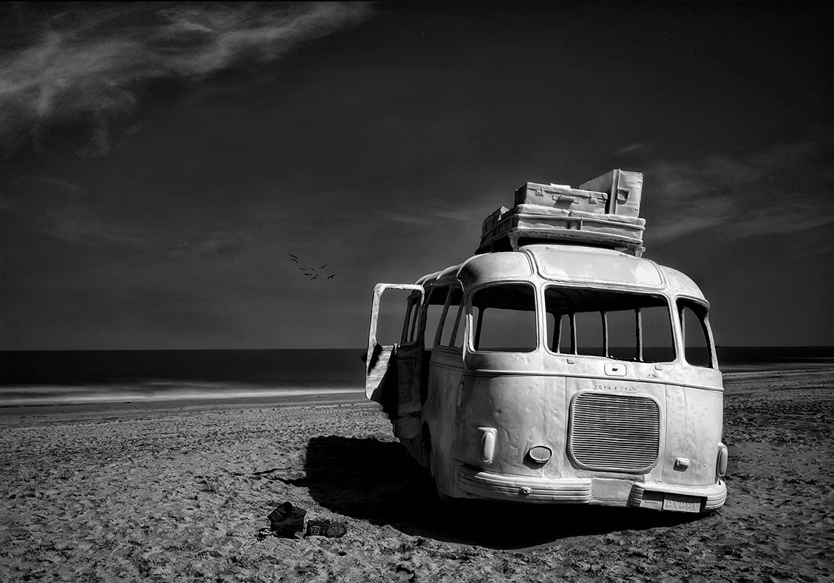 Beached Bus Poster
