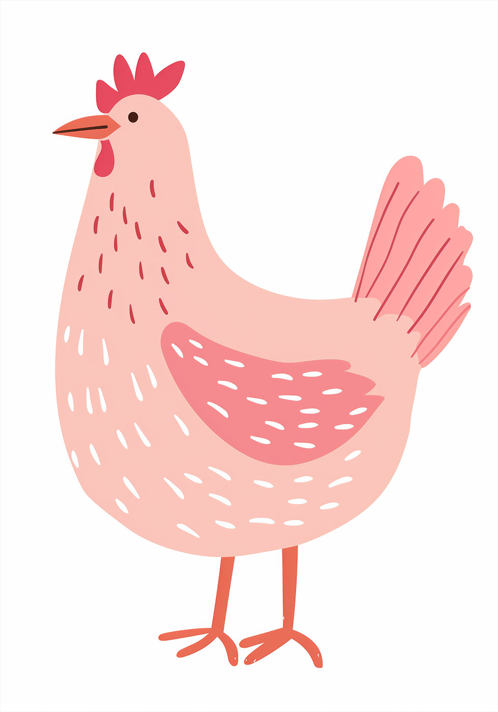 Pink Hen Poster
