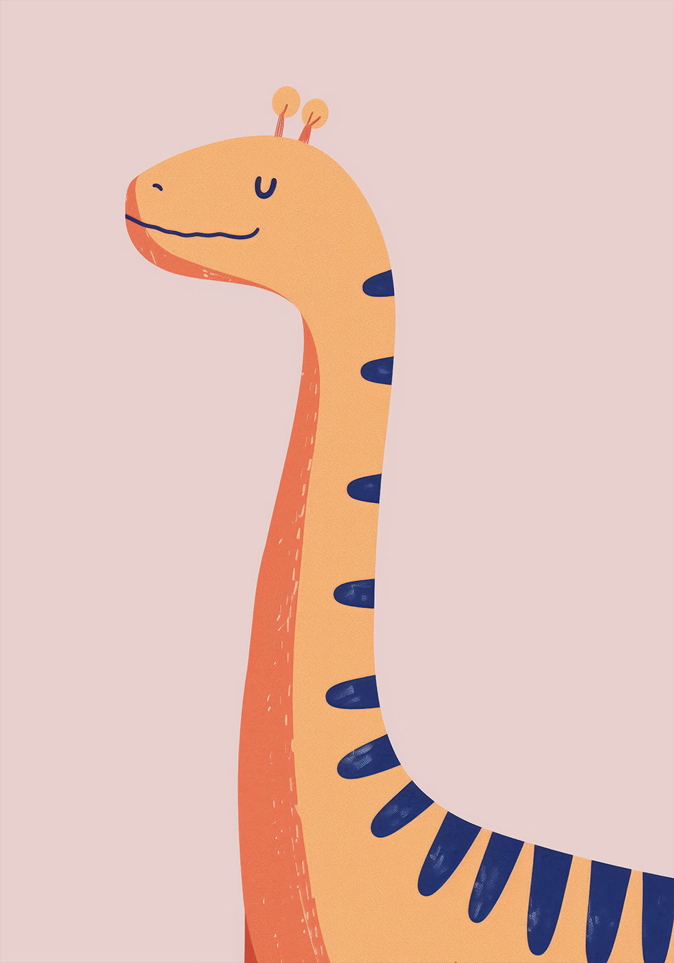 Orange Dinosaur Poster