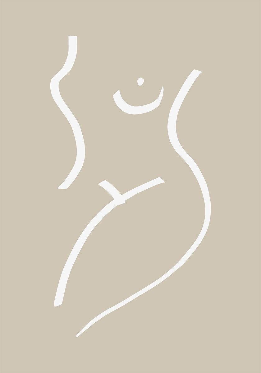 Body Sketch Sand Poster