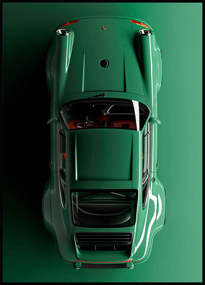 Retro Porsche 911 Green Plakat - Posterbox.no