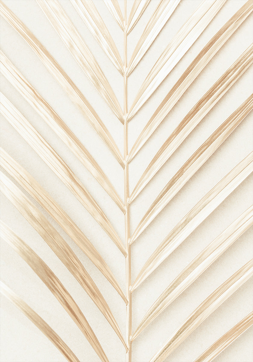 Golden Palm Leaf Poster