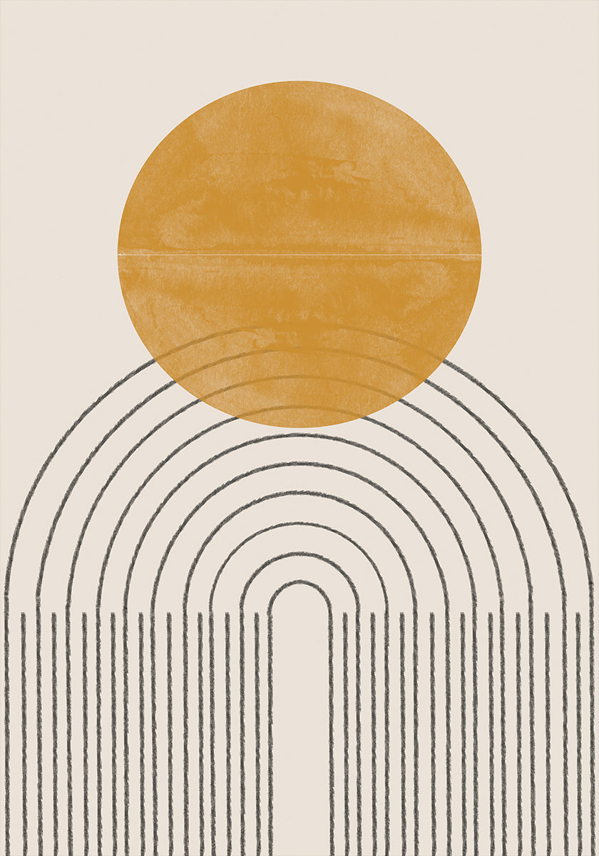 Arc and Sunburst Poster