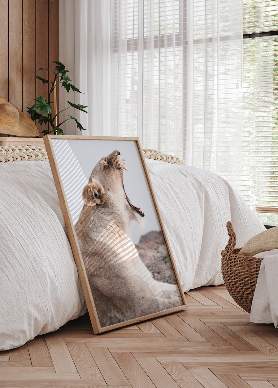 Lioness in Action Poster