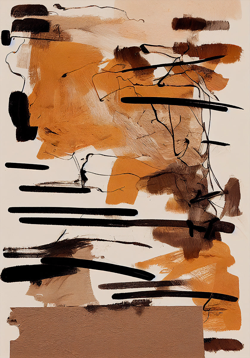 Earthy Strokes Poster